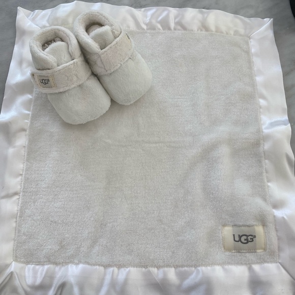 ugg baby booties and blanket
